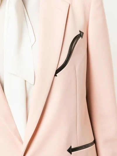 Shop Saint Laurent Single Breasted Blazer In Pink