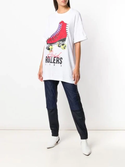 Shop Undercover Roller Skate Print T-shirt - White