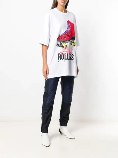 Shop Undercover Roller Skate Print T-shirt - White