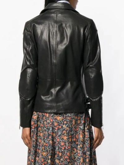 Shop Belstaff Fitted Biker Jacket In Black