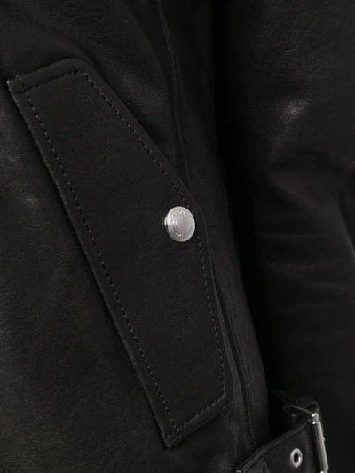 Shop Belstaff Fitted Biker Jacket In Black