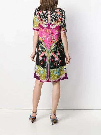 Shop Etro Surrealist Garden Print Tunic Dress - Black