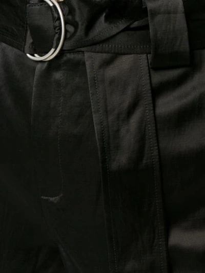 Shop Andrea Ya'aqov Belted Shorts In Black