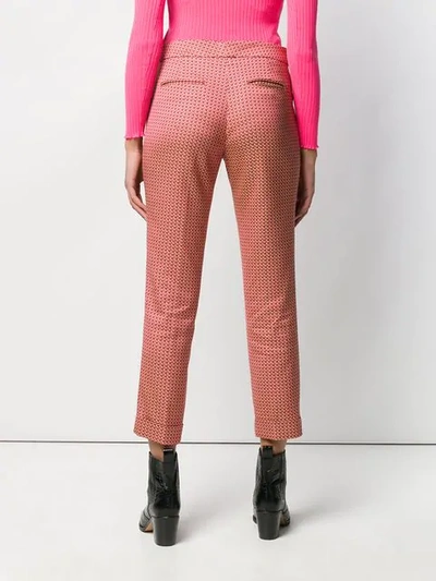 Shop Etro Printed Tapered Trousers In Pink