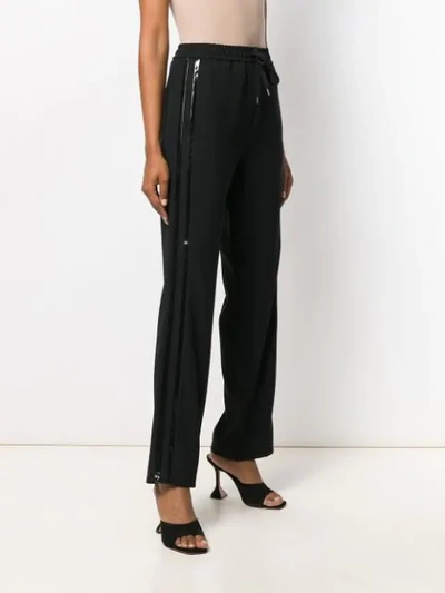 Shop N°21 Drawstring Straight Trousers In Black