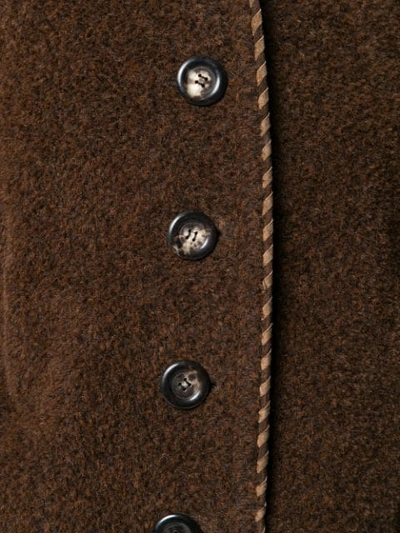 Pre-owned Saint Laurent 1990's Long Belted Coat In Brown