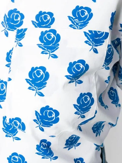 Shop Kenzo Rose Print Shirt In White