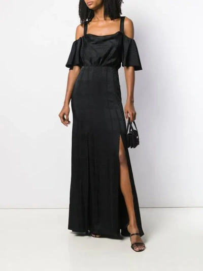 Shop Temperley London Off-shoulder Maxi Dress In Black