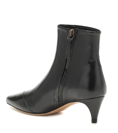 Shop Isabel Marant Durfee Leather Ankle Boots In Black