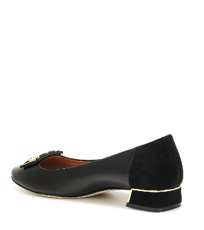 Shop Tory Burch Gigi Leather And Suede Pumps In Black