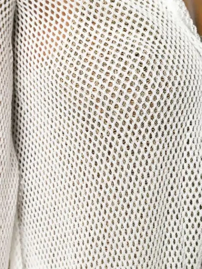 Shop Missoni Mare Eyelet Knit Hooded Cardigan - White