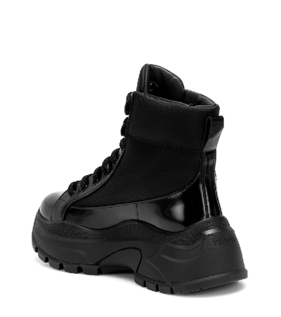 Shop Prada Technical-twill Ankle Boots In Black
