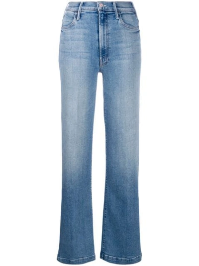 Shop Mother Slit Bootcut Jeans In Blue