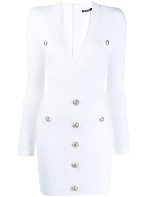 balmain dress white
