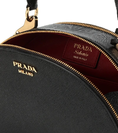 Shop Prada Sidonie Leather Tote In Black