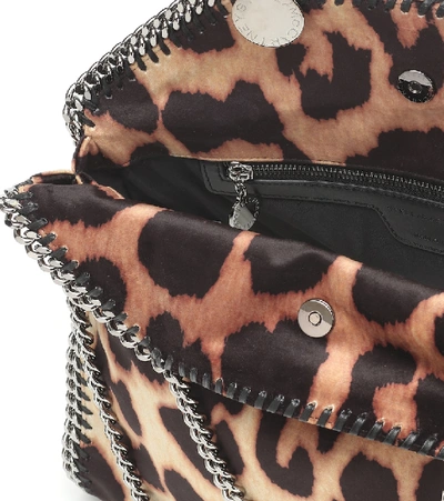 Shop Stella Mccartney Falabella Mini Leopard-print Tote In Beige