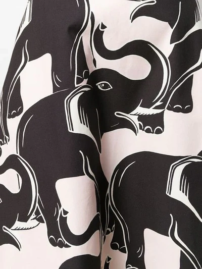 Shop Lanvin Geometric Print Skirt In Black