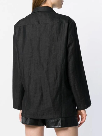Shop Reality Studio Oversized Shirt Jacket - Black