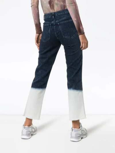 Shop Miaou Junior Dip-dye Jeans In Blue