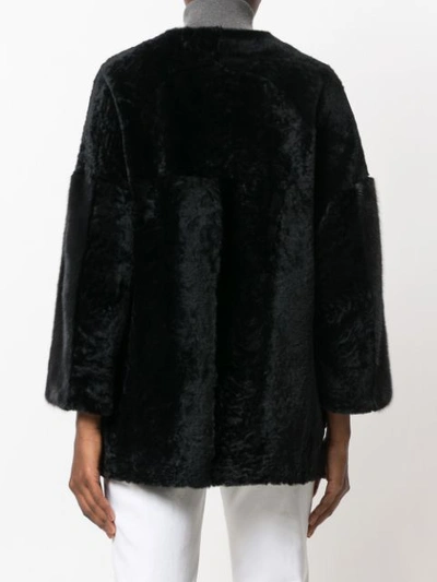 Shop Almarosafur Giulia Coat - Black