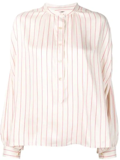 Shop Isabel Marant Striped Long-sleeve Top In Neutrals