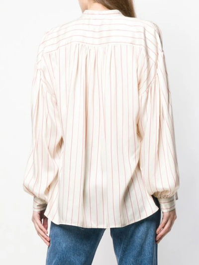 Shop Isabel Marant Striped Long-sleeve Top In Neutrals