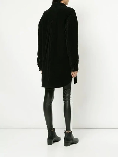 Shop Goen J Corduroy Shirt Jacket In Black