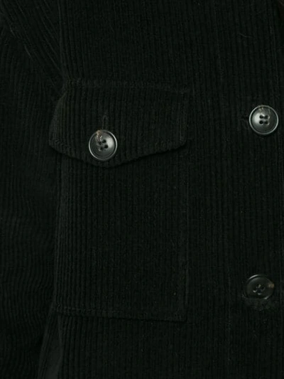 Shop Goen J Corduroy Shirt Jacket In Black