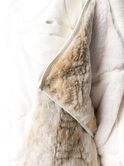 Shop Tom Ford Faux Fur Bomber Jacket In White