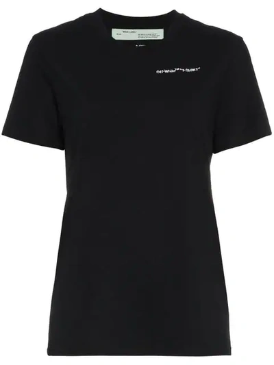 Shop Off-white Logo-embroidered T-shirt - Black