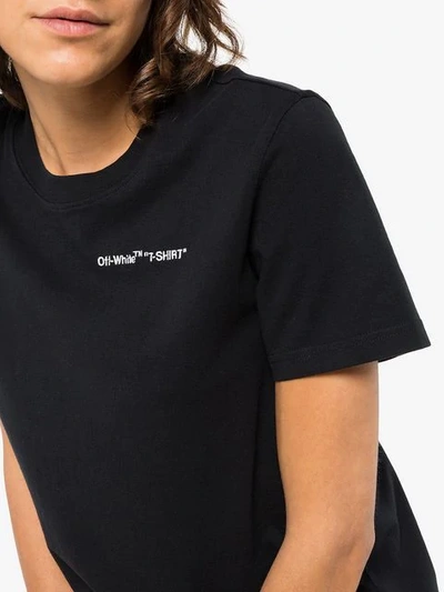 Shop Off-white Logo-embroidered T-shirt - Black