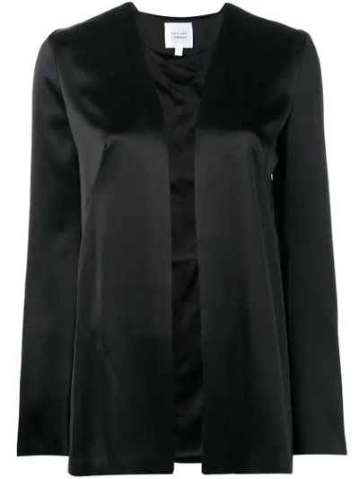 Shop Galvan Satin Evening Jacket In Black