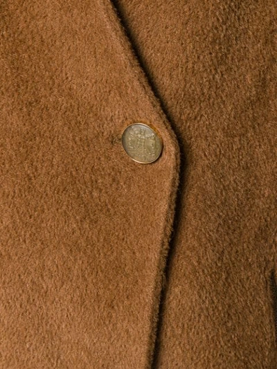 Pre-owned Fendi Vintage 单排扣大衣 - 棕色 In Brown