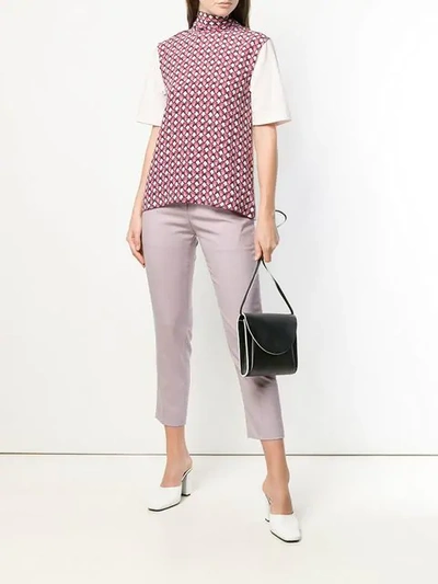 Shop Marni Cropped Tailored Trousers In Pink