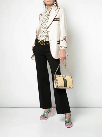 GUCCI CORD TRIM BLAZER - 大地色