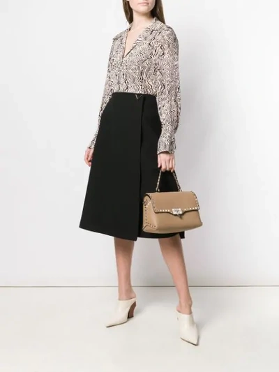Shop Valentino A-line Midi Skirt In Black