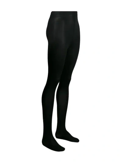 Shop Versace Plain Leggings In Black