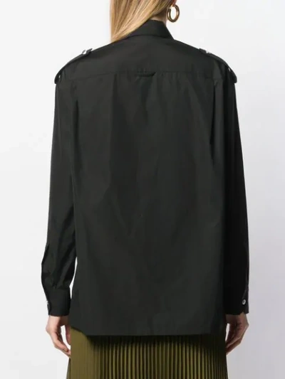 Shop Prada Military Shirt In Black