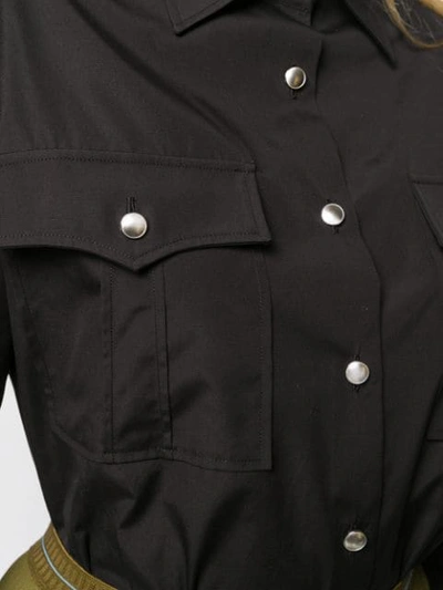 Shop Prada Military Shirt In Black