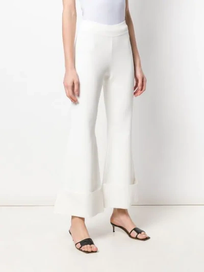 Shop Stella Mccartney Compact Knit Trousers In White