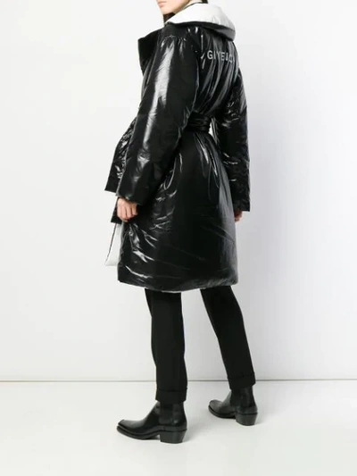 Shop Givenchy Puffer Trench Coat In Black
