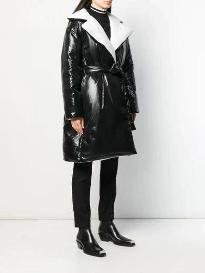 Shop Givenchy Puffer Trench Coat In Black