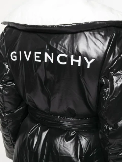 Shop Givenchy Puffer Trench Coat In Black