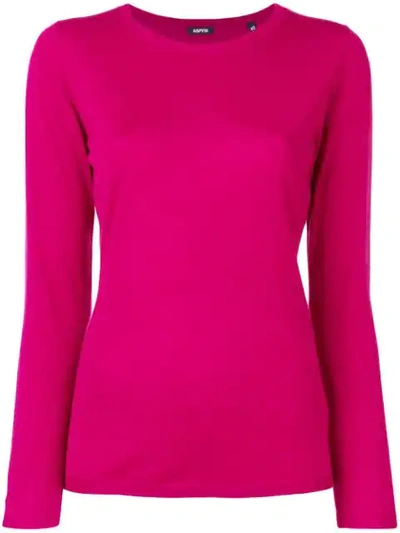 Shop Aspesi Round Neck Sweater In Pink