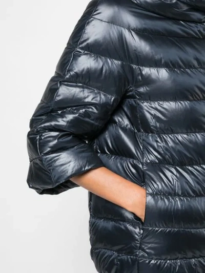 HERNO 七分袖衬垫夹克 - 蓝色