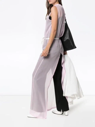 Shop Ann Demeulemeester Sheer Maxi Dress In Pink