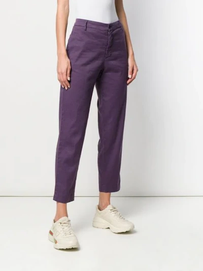 Shop Barena Venezia Classic Chino Trousers In Purple