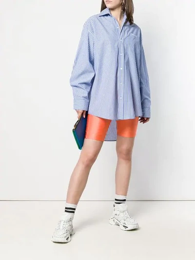 Ben Taverniti Unravel Project Tie-front Shorts In Orange