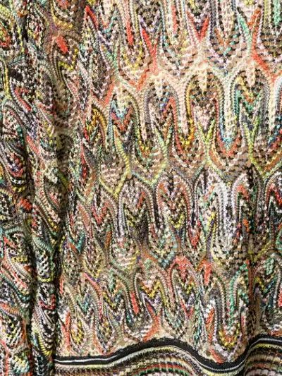 Shop Missoni Abstract Pattern Knit Poncho In Sm0d1