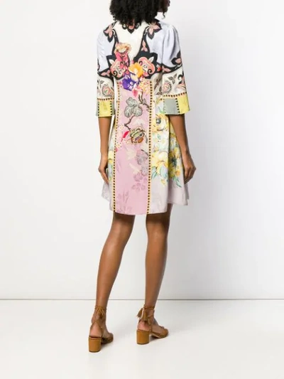 Shop Etro Floral Print Dress In Pink